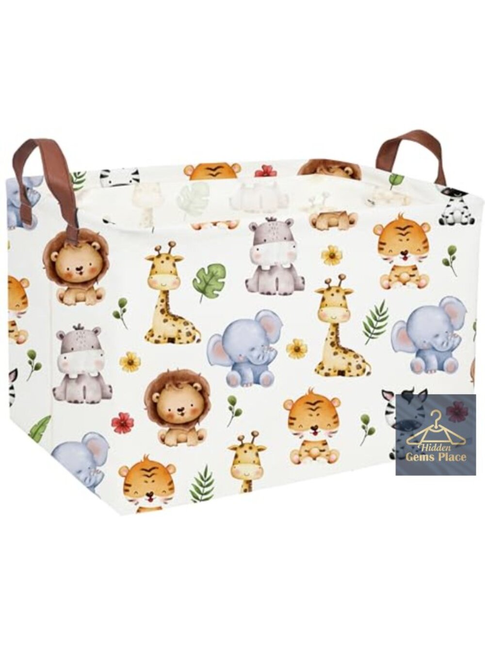 Kids Storage Bin Linen Cotton Fabric Waterproof PE Collapsible Toy Organizer